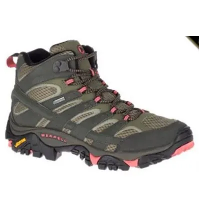 Merrell Moab 2 Mid Goretex (beluga/oliva) botas de senderismo mujer